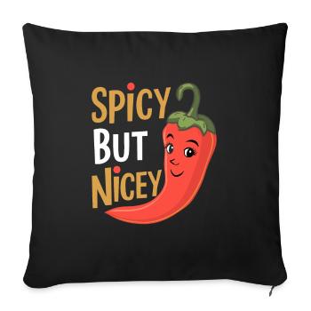 Amateurs de cuisine épicée, Chili Peppers Chef - Housse de coussin décorative 45 x 45 cm - noir - Devant