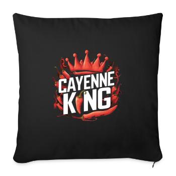 Amateurs de cuisine épicée, Chili Peppers Chef - Housse de coussin décorative 45 x 45 cm - noir - Devant