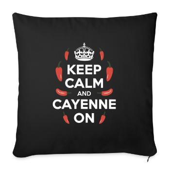 Amateurs de cuisine épicée, Chili Peppers Chef - Housse de coussin décorative 45 x 45 cm - noir - Devant