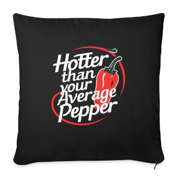Amateurs de cuisine épicée, Chili Peppers Chef - Housse de coussin décorative 45 x 45 cm - noir - Devant
