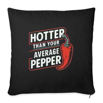 Amateurs de cuisine épicée, Chili Peppers Chef - Housse de coussin décorative 45 x 45 cm - noir - Devant