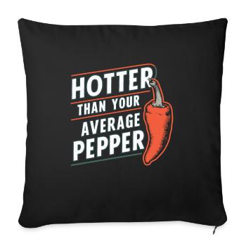 Lovers of spicy food, Chili Peppers Chef - Sofa pillowcase 17,3'' x 17,3'' (45 x 45 cm) - black - Front