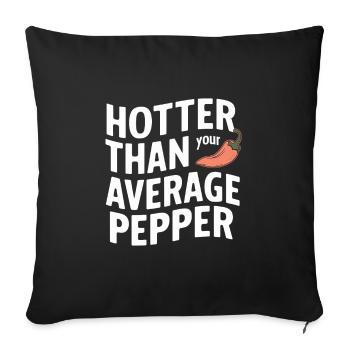 Lovers of spicy food, Chili Peppers Chef - Sofa pillowcase 17,3'' x 17,3'' (45 x 45 cm) - black - Front