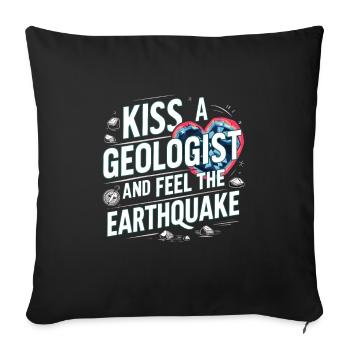 Geologie-steinjagd Achat-jäger-steinsammeln - Sofakissenbezug 45 x 45 cm - Schwarz - Vorne
