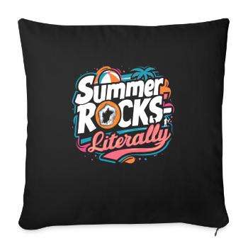 Geologie-steinjagd Achat-jäger-steinsammeln - Sofakissenbezug 45 x 45 cm - Schwarz - Vorne