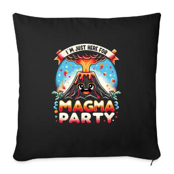 Funny volcano lava geology rock hunting geologist - Sofa pillowcase 17,3'' x 17,3'' (45 x 45 cm) - black - Front