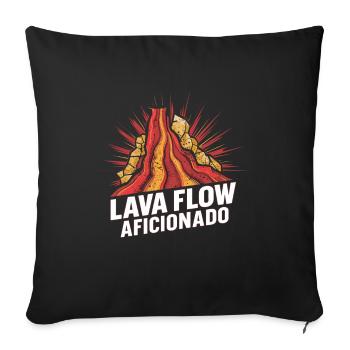 Funny volcano lava geology rock hunting geologist - Sofa pillowcase 17,3'' x 17,3'' (45 x 45 cm) - black - Front