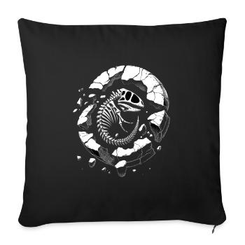 Paléontologue chasseur de fossiles chasseur de fossiles - Housse de coussin décorative 45 x 45 cm - noir - Devant