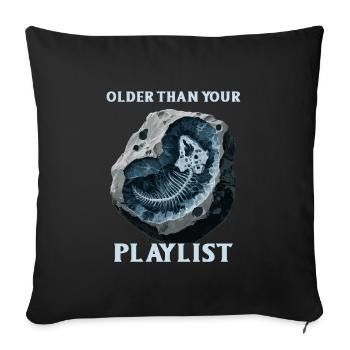 Fossil Hunter, Fossil Hunter, Paleontologist - Sofa pillowcase 17,3'' x 17,3'' (45 x 45 cm) - black - Front