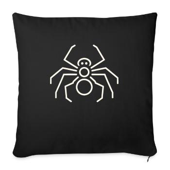 Pétroglyphe Art rupestre ancien Rock dessin indien - Housse de coussin décorative 45 x 45 cm - noir - Devant