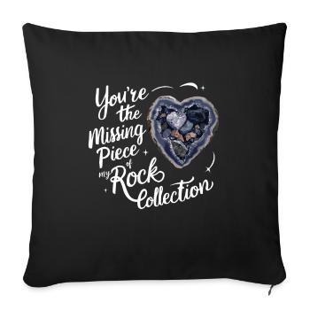 Geologie-steinjagd Achat-jäger-steinsammeln - Sofakissenbezug 45 x 45 cm - Schwarz - Vorne