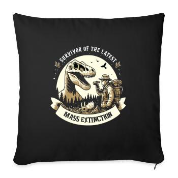 Chasseur de fossiles, Chasseur de fossiles, Paléontologue - Housse de coussin décorative 45 x 45 cm - noir - Devant
