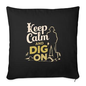 Archéologie Archéologue Exploration historique - Housse de coussin décorative 45 x 45 cm - noir - Devant