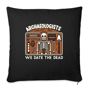 Archéologie Archéologue Exploration historique - Housse de coussin décorative 45 x 45 cm - noir - Devant