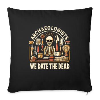 Archéologie Archéologue Exploration historique - Housse de coussin décorative 45 x 45 cm - noir - Devant