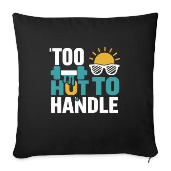 Musculation, Powerlifting, Haltération, Fitness - Housse de coussin décorative 45 x 45 cm - noir - Devant