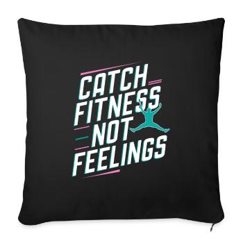 Musculation, Powerlifting, Haltération, Fitness - Housse de coussin décorative 45 x 45 cm - noir - Devant