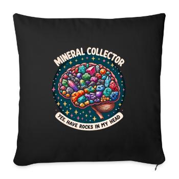 Geologie-steinjagd Achat-jäger-steinsammeln - Sofakissenbezug 45 x 45 cm - Schwarz - Vorne