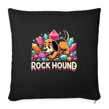 Geologie-steinjagd Achat-jäger-steinsammeln - Sofakissenbezug 45 x 45 cm - Schwarz - Vorne