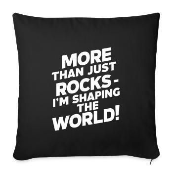 Geologie-steinjagd Achat-jäger-steinsammeln - Sofakissenbezug 45 x 45 cm - Schwarz - Vorne