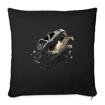 Fossil Hunter, Fossil Hunter, Paleontologist - Sofa pillowcase 17,3'' x 17,3'' (45 x 45 cm) - black - Front