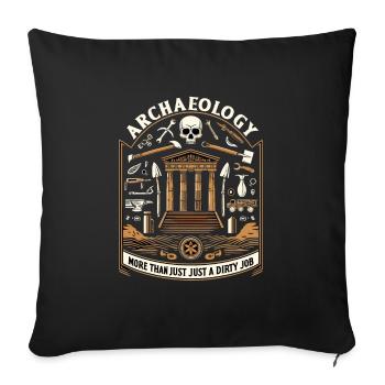 Archaeology Archaeologist Historical Exploration - Sofa pillowcase 17,3'' x 17,3'' (45 x 45 cm) - black - Front