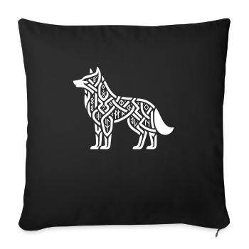 Petroglyph Rock Art Ancient Rock Drawing Indian - Sofa pillowcase 17,3'' x 17,3'' (45 x 45 cm) - black - Front