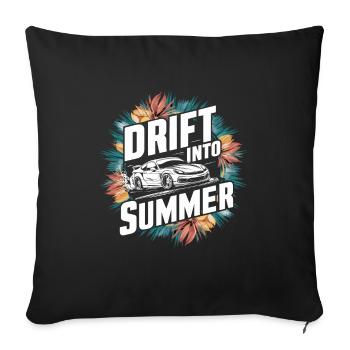 Auto-drift-rennen, Rennwagen-motorsport-drift - Sofakissenbezug 45 x 45 cm - Schwarz - Vorne