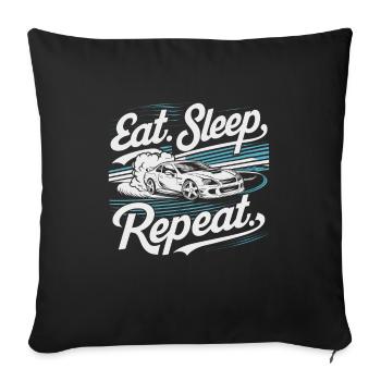 Auto-drift-rennen, Rennwagen-motorsport-drift - Sofakissenbezug 45 x 45 cm - Schwarz - Vorne