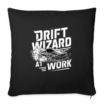 Auto-drift-rennen, Rennwagen-motorsport-drift - Sofakissenbezug 45 x 45 cm - Schwarz - Vorne
