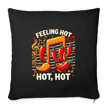 Lovers of spicy food, Chili Peppers Chef - Sofa pillowcase 17,3'' x 17,3'' (45 x 45 cm) - black - Front