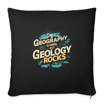 Geologie-steinjagd Achat-jäger-steinsammeln - Sofakissenbezug 45 x 45 cm - Schwarz - Vorne