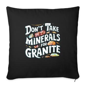 Geologie-steinjagd Achat-jäger-steinsammeln - Sofakissenbezug 45 x 45 cm - Schwarz - Vorne
