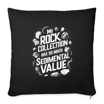 Geology Stone Hunt Agate Hunter Stone Collecting - Sofa pillowcase 17,3'' x 17,3'' (45 x 45 cm) - black - Front