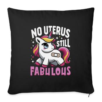 Hystérectomie pour restaurer la - Housse de coussin décorative 45 x 45 cm - noir - Devant
