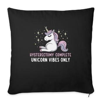 Hystérectomie pour restaurer la - Housse de coussin décorative 45 x 45 cm - noir - Devant