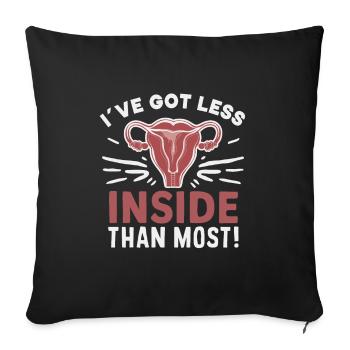 Hystérectomie pour restaurer la - Housse de coussin décorative 45 x 45 cm - noir - Devant