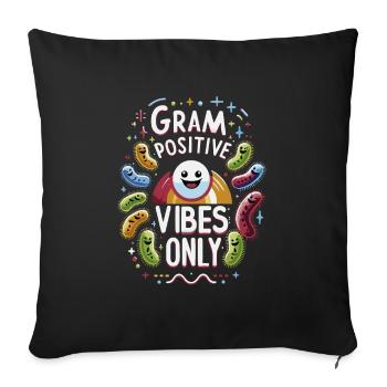 Microbiologist Microbiology Lab Staph Biology - Sofa pillowcase 17,3'' x 17,3'' (45 x 45 cm) - black - Front