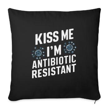 Microbiologiste Microbiologie Laboratoire Biologie des staphylocoques - Housse de coussin décorative 45 x 45 cm - noir - Devant