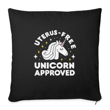 Hystérectomie pour restaurer la - Housse de coussin décorative 45 x 45 cm - noir - Devant