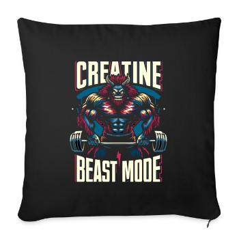 Musculation, Powerlifting, Haltération, Fitness - Housse de coussin décorative 45 x 45 cm - noir - Devant