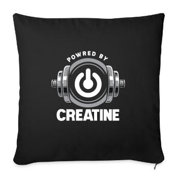 Musculation, Powerlifting, Haltération, Fitness - Housse de coussin décorative 45 x 45 cm - noir - Devant