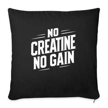 Musculation, Powerlifting, Haltération, Fitness - Housse de coussin décorative 45 x 45 cm - noir - Devant