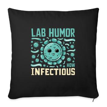 Microbiologist Microbiology Lab Staph Biology - Sofa pillowcase 17,3'' x 17,3'' (45 x 45 cm) - black - Front