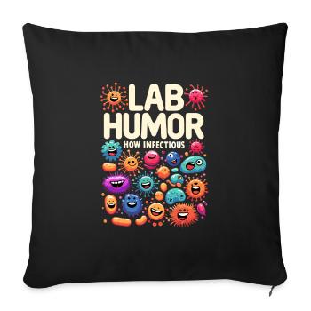 Microbiologiste Microbiologie Laboratoire Biologie des staphylocoques - Housse de coussin décorative 45 x 45 cm - noir - Devant