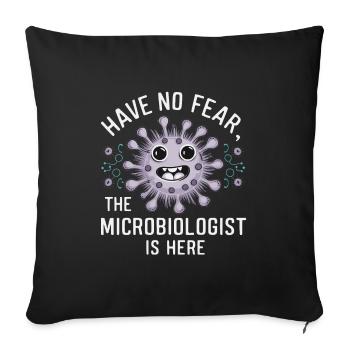 Microbiologist Microbiology Lab Staph Biology - Sofa pillowcase 17,3'' x 17,3'' (45 x 45 cm) - black - Front