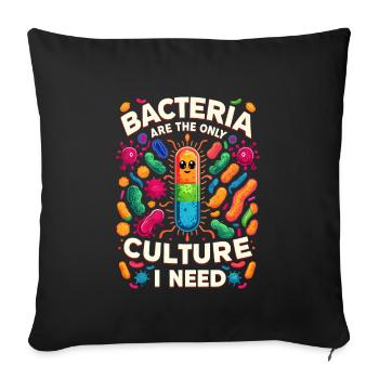 Microbiologiste Microbiologie Laboratoire Biologie des staphylocoques - Housse de coussin décorative 45 x 45 cm - noir - Devant