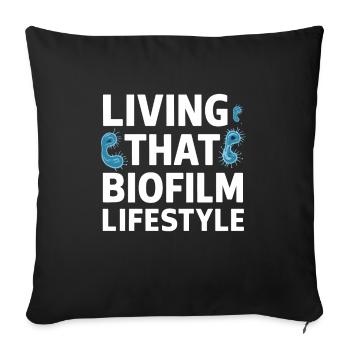 Microbiologiste Microbiologie Laboratoire Biologie des staphylocoques - Housse de coussin décorative 45 x 45 cm - noir - Devant