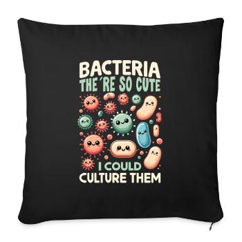 Microbiologiste Microbiologie Laboratoire Biologie des staphylocoques - Housse de coussin décorative 45 x 45 cm - noir - Devant