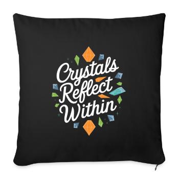 Crystal Healing Crytal Crystals and Stones - Sofa pillowcase 17,3'' x 17,3'' (45 x 45 cm) - black - Front